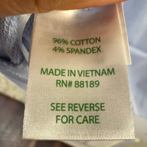 LILLY PULITZER Women’s Skipper Popover Size Medium Peek-A-Boo Lace Sleeve Blue - Picture 5 of 6